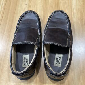 Madison Avenue Boys Size 13 1/2 M Loafers Little Tear Next To The Size Label
